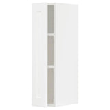 METOD wall cabinet with shelves, white Enköping/white wood effect, 20x80 cm