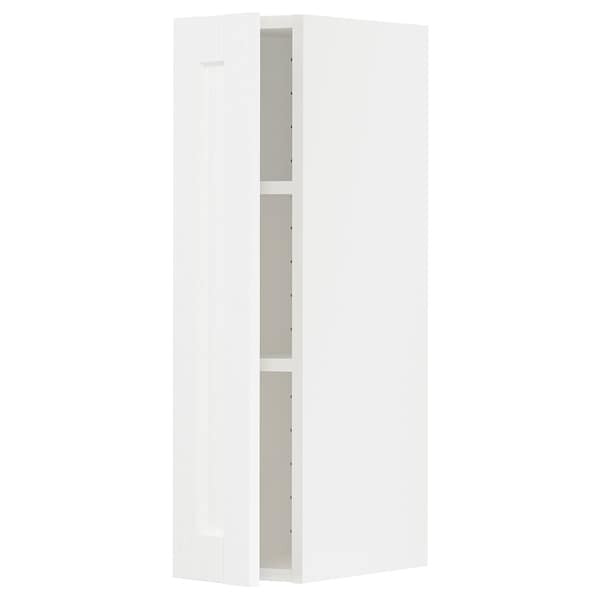 Ikea METOD - Wall cabinet with shelves, white Enköping/white wood effect, 20x80 cm