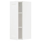 METOD wall cabinet with shelves, white Enköping/white wood effect, 30x80 cm