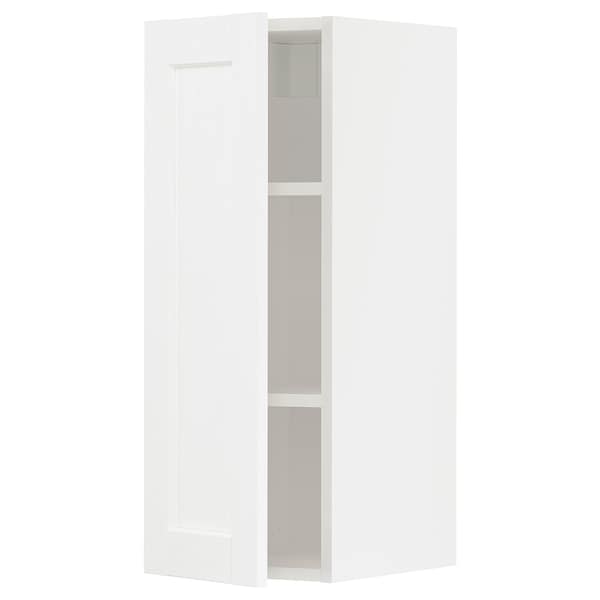METOD - Wall cabinet with shelves, white Enköping/white wood effect, 30x80 cm - best price from Maltashopper.com 59473484