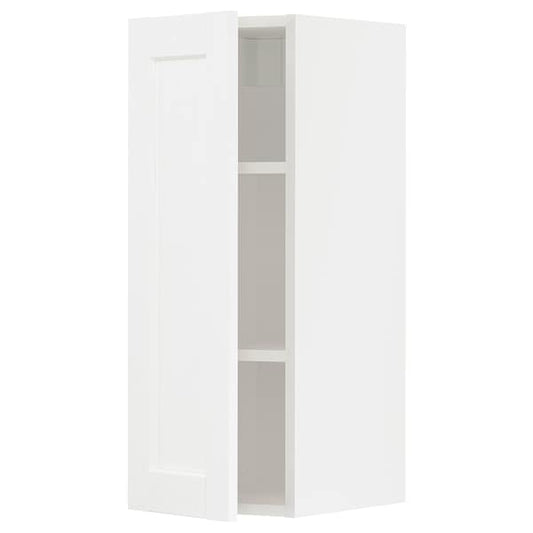 Ikea METOD - Wall cabinet with shelves, white Enköping/white wood effect, 30x80 cm
