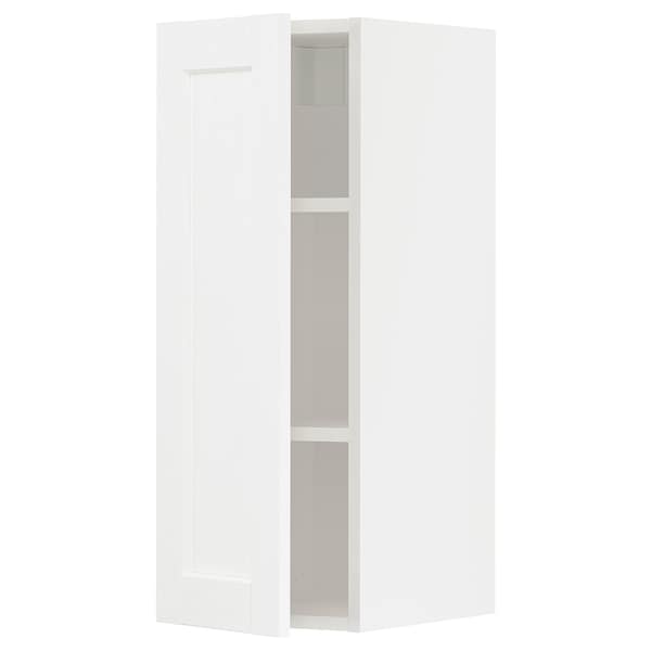 Ikea METOD - Wall cabinet with shelves, white Enköping/white wood effect, 30x80 cm