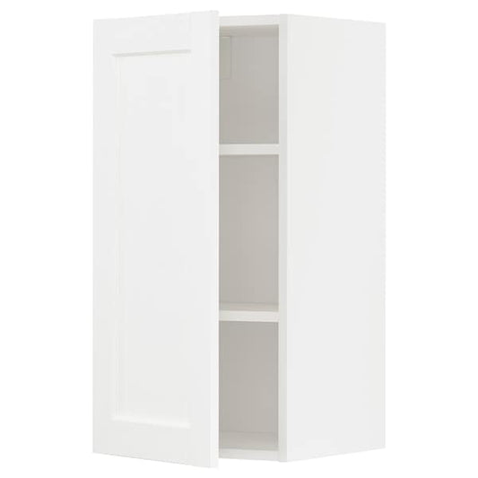 Ikea METOD - Wall cabinet with shelves, white Enköping/white wood effect, 40x80 cm