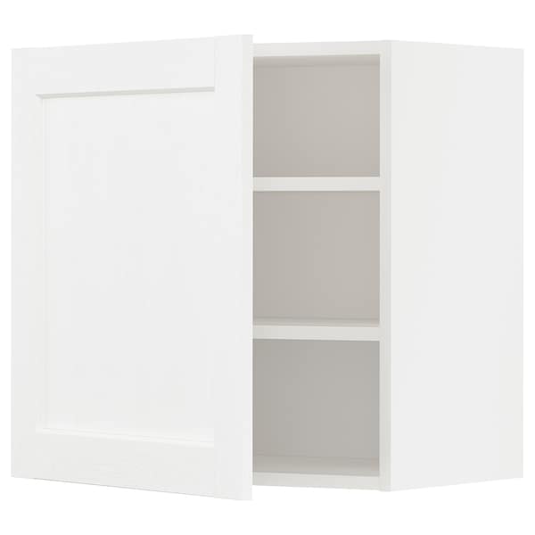 METOD - Wall cabinet with shelves, white Enköping/white wood effect, 60x60 cm - best price from Maltashopper.com 99473458