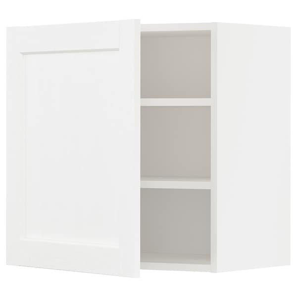 Ikea METOD - Wall cabinet with shelves, white Enköping/white wood effect, 60x60 cm