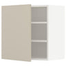 METOD wall cabinet with shelves, white/Havstorp beige, 60x60 cm