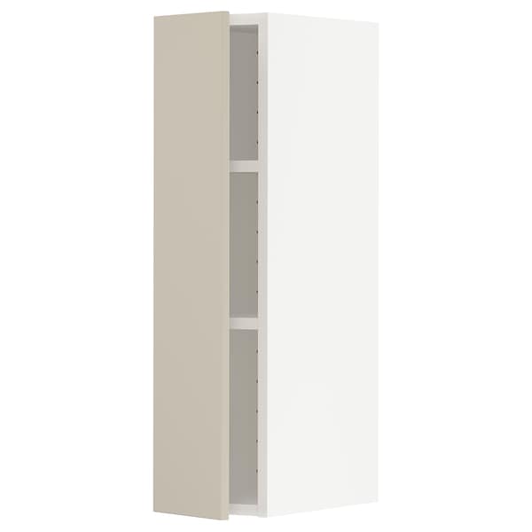 Ikea METOD - Wall cabinet with shelves, white/Havstorp beige, 20x80 cm