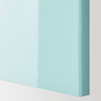 METOD - Wall cabinet with shelves, white Järsta/high-gloss light turquoise, 60x60 cm - best price from Maltashopper.com 49460830