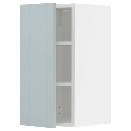 METOD - Wall cabinet with shelves, white/Kallarp light grey-blue, 30x60 cm