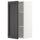 METOD - METOD Wall cabinet with shelves, white/Lerhyttan black stained, 40x80 cm