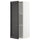 METOD - METOD Wall cabinet with shelves, white/Lerhyttan black stained, 40x100 cm