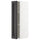 METOD - METOD Wall cabinet with shelves, white/Lerhyttan black stained, 20x80 cm