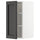 METOD - Wall cabinet with shelves, white/Lerhyttan black stained , 30x60 cm