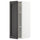 METOD - METOD Wall cabinet with shelves, white/Lerhyttan black stained, 30x80 cm
