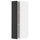 METOD - METOD Wall cabinet with shelves, white/Nickebo matt anthracite, 20x80 cm