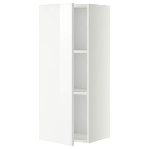 METOD - Wall cabinet with shelves, white/Ringhult white, 40x100 cm
