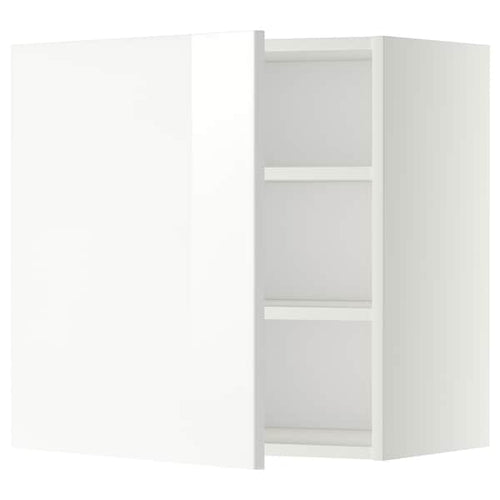METOD - Wall cabinet with shelves, white/Ringhult white, 60x60 cm