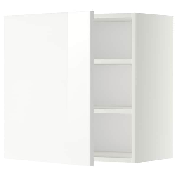 METOD - Wall cabinet with shelves, white/Ringhult white, 60x60 cm