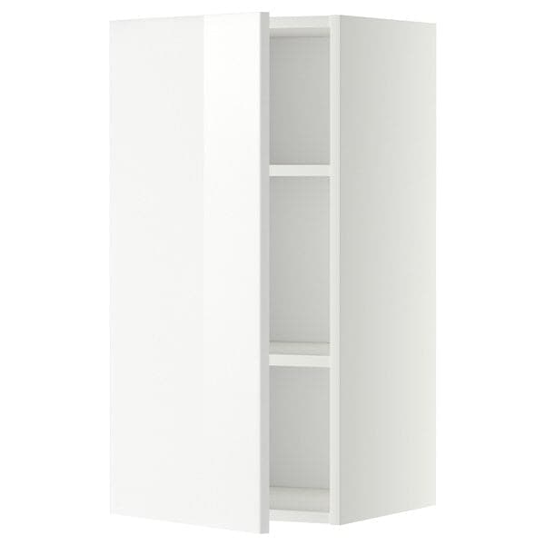 Ikea METOD - Wall cabinet with shelves, white/Ringhult white, 40x80 cm