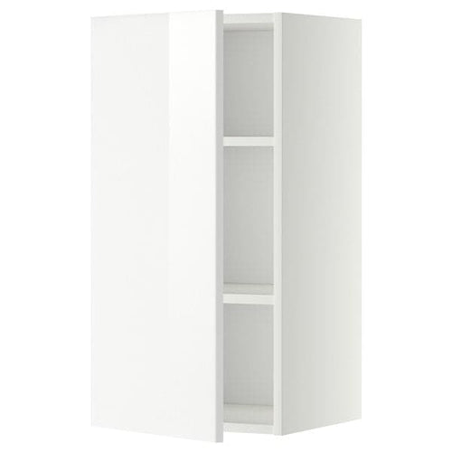 METOD - Wall cabinet with shelves, white/Ringhult white, 40x80 cm