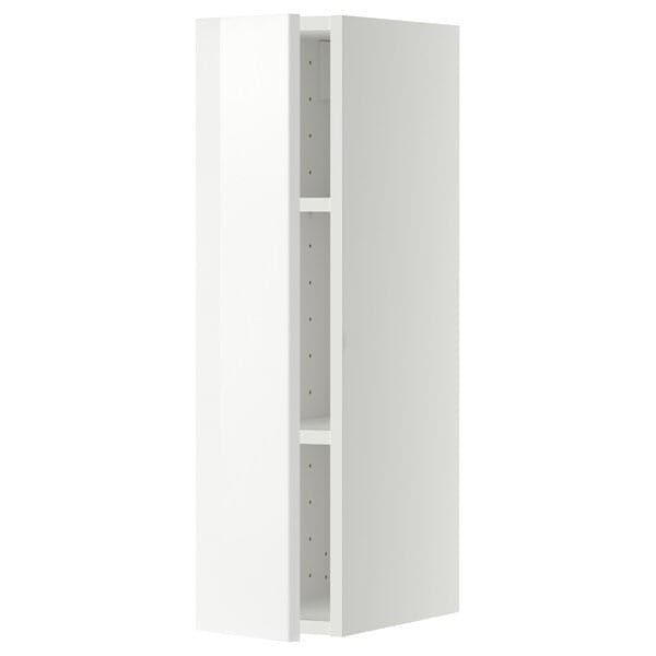 METOD - Wall cabinet with shelves, white/Ringhult white, 20x80 cm - best price from Maltashopper.com 39462815