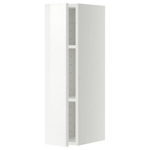 METOD - Wall cabinet with shelves, white/Ringhult white, 20x80 cm