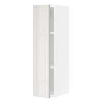 METOD - Wall cabinet with shelves, white/Ringhult light grey, 20x80 cm - best price from Maltashopper.com 79464898