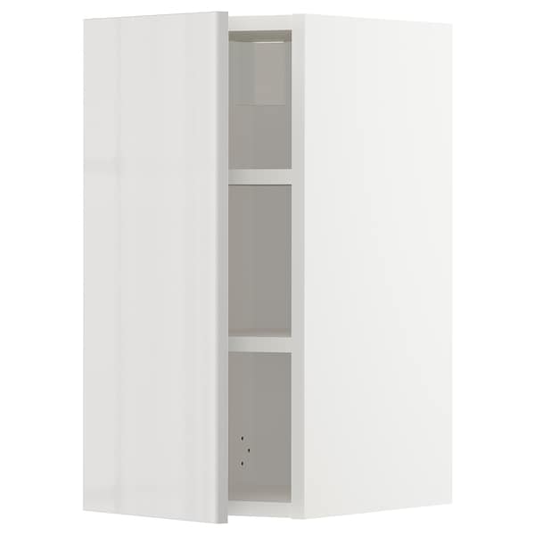 METOD - Wall cabinet with shelves, white/Ringhult light grey, 30x60 cm - best price from Maltashopper.com 79465671