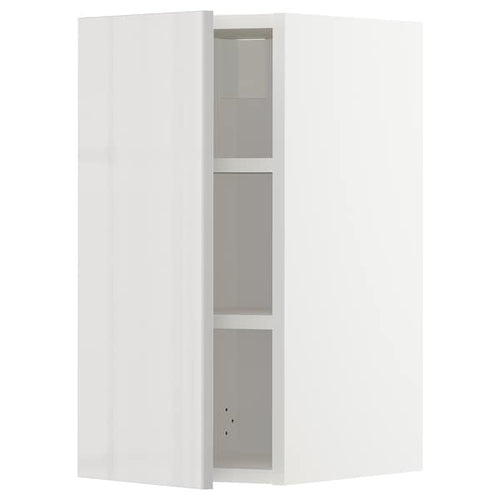 METOD - Wall cabinet with shelves, white/Ringhult light grey, 30x60 cm