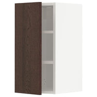 METOD - Wall cabinet with shelves, white/Sinarp brown , 30x60 cm - best price from Maltashopper.com 59469571
