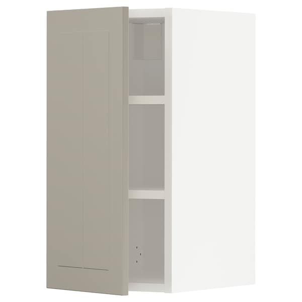 METOD - Wall cabinet with shelves, white/Stensund beige, 30x60 cm - best price from Maltashopper.com 49454589