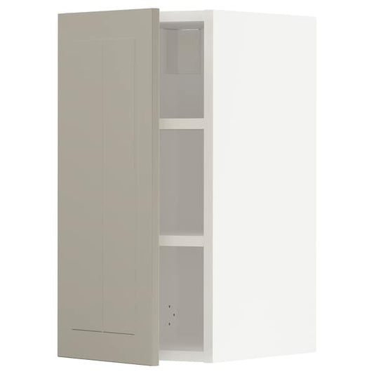 Ikea METOD - Wall cabinet with shelves, white/Stensund beige, 30x60 cm