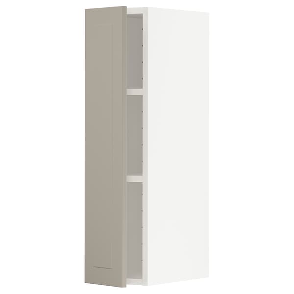 METOD - Wall cabinet with shelves, white/Stensund beige, 20x80 cm - best price from Maltashopper.com 19454835