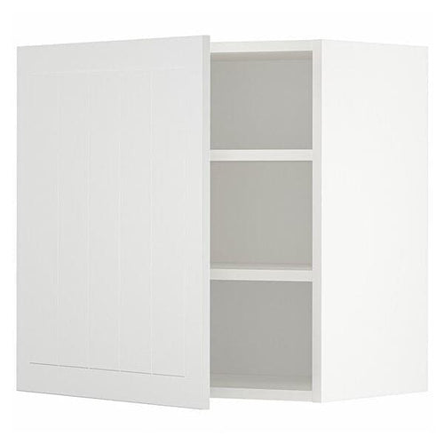 METOD - Wall cabinet with shelves, white/Stensund white, 60x60 cm