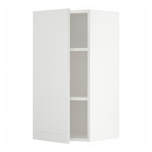 METOD wall cabinet with shelves, white/Stensund white, 40x80 cm