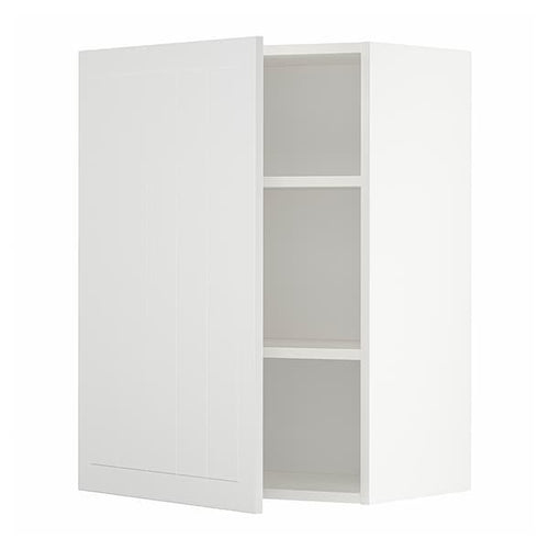 METOD - Wall cabinet with shelves, white/Stensund white, 60x80 cm
