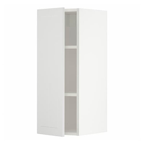 METOD - Wall cabinet with shelves, white/Stensund white, 30x80 cm