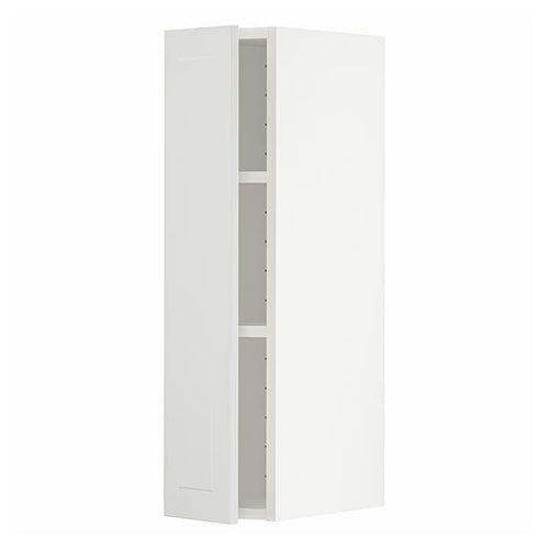 METOD - Wall cabinet with shelves, white/Stensund white, 20x80 cm
