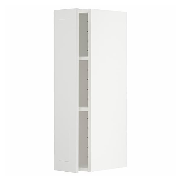 METOD - Wall cabinet with shelves, white/Stensund white, 20x80 cm