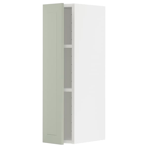 Ikea METOD - Wall cabinet with shelves, white/Stensund light green, 20x80 cm