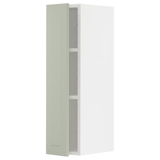 Ikea METOD - Wall cabinet with shelves, white/Stensund light green, 20x80 cm