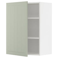 METOD wall cabinet with shelves, white/Stensund light green, 60x80 cm