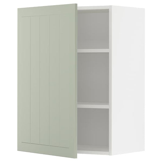 Ikea METOD - Wall cabinet with shelves, white/Stensund light green, 60x80 cm