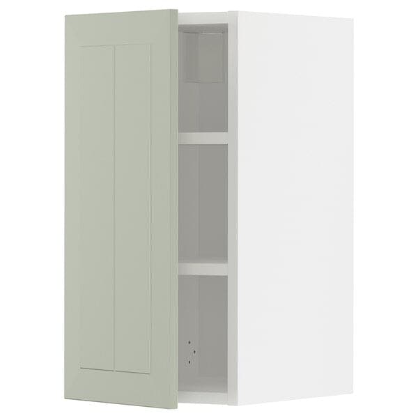 METOD - Wall cabinet with shelves, white/Stensund light green, 30x60 cm - best price from Maltashopper.com 49486180