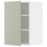 METOD wall cabinet with shelves, white/Stensund light green, 40x60 cm