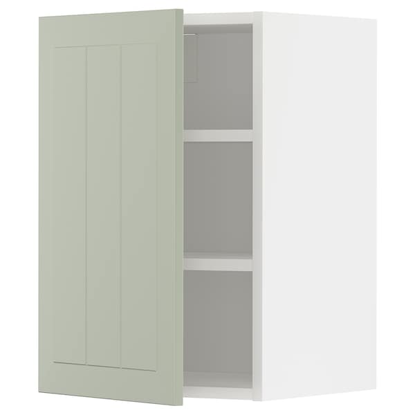 Ikea METOD - Wall cabinet with shelves, white/Stensund light green, 40x60 cm