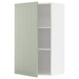 METOD wall cabinet with shelves, white/Stensund light green, 60x100 cm