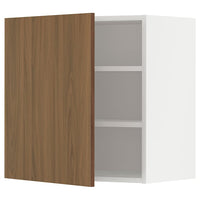 METOD - Wall cabinet with shelves, white/Tistorp brown walnut effect, 60x60 cm - best price from Maltashopper.com 19519177