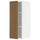 METOD - METOD Wall cabinet with shelves, white/Tistorp brown walnut effect, 30x80 cm
