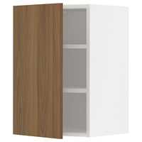 METOD - Wall cabinet with shelves, white/Tistorp brown walnut effect, 40x60 cm - best price from Maltashopper.com 79519886